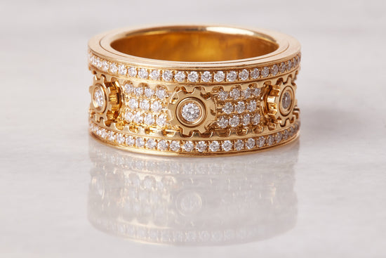 Gold Diamond Spinner Ring