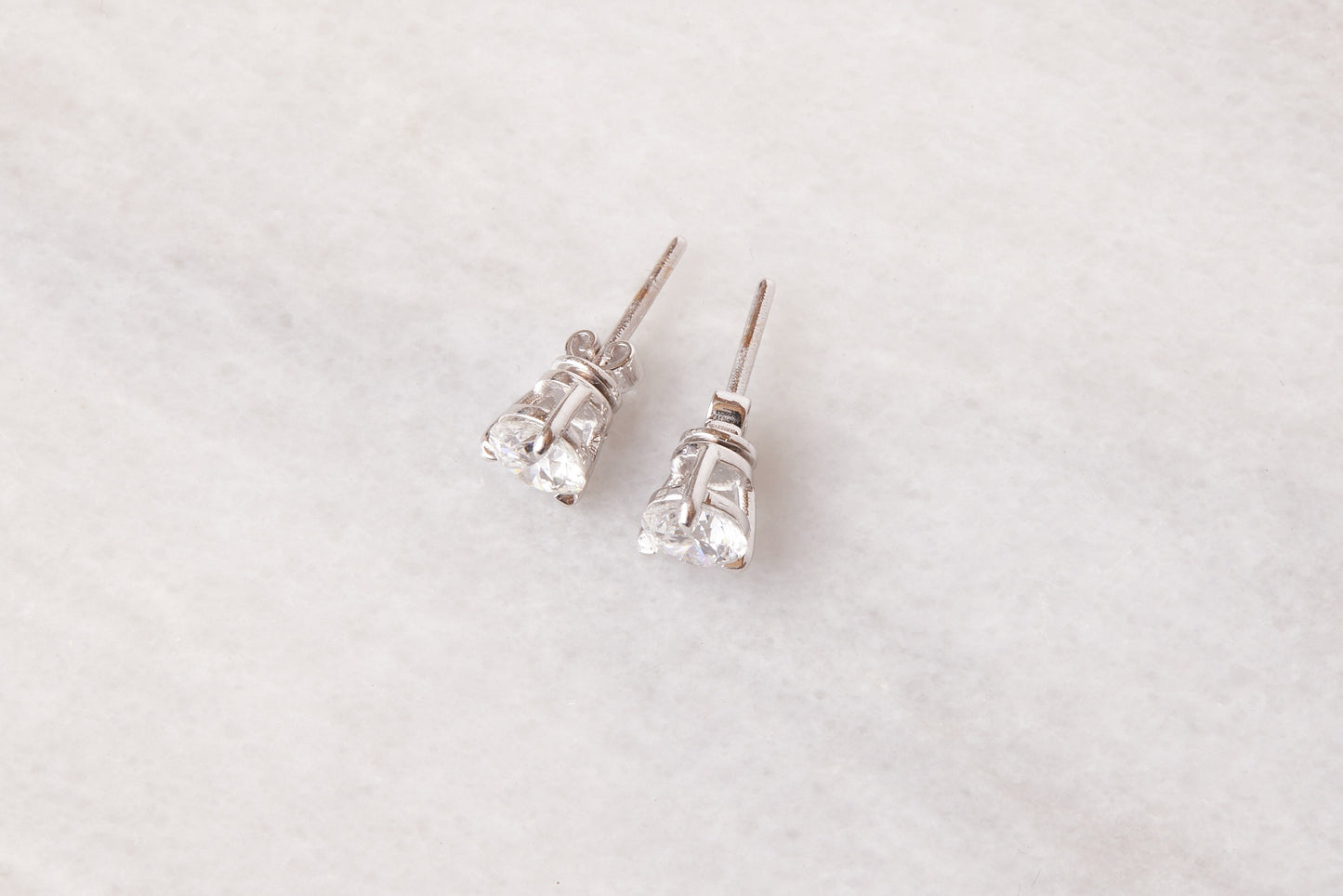 3 Prong Lab Grown Diamond Stud Earrings